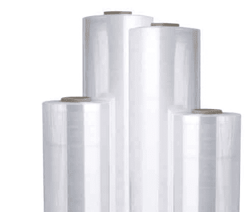 several plastic rolls of food